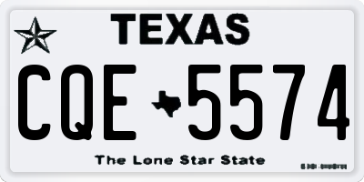 TX license plate CQE5574