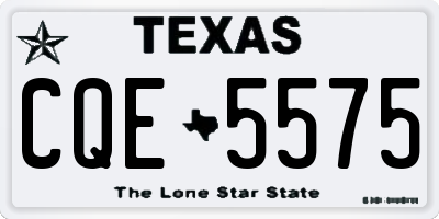 TX license plate CQE5575