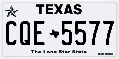 TX license plate CQE5577