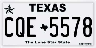 TX license plate CQE5578
