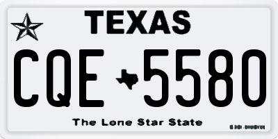 TX license plate CQE5580