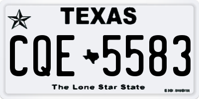 TX license plate CQE5583