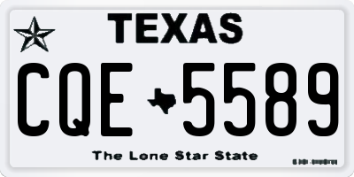 TX license plate CQE5589
