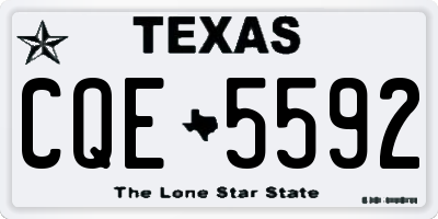 TX license plate CQE5592