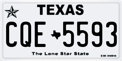 TX license plate CQE5593