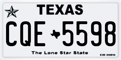 TX license plate CQE5598