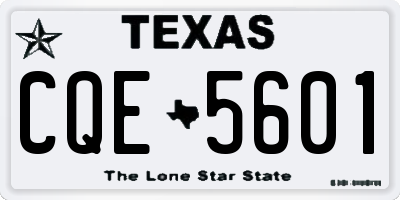 TX license plate CQE5601