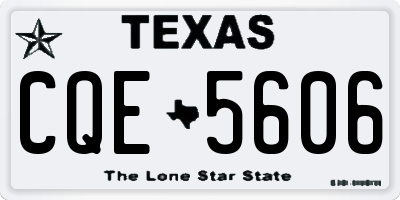TX license plate CQE5606