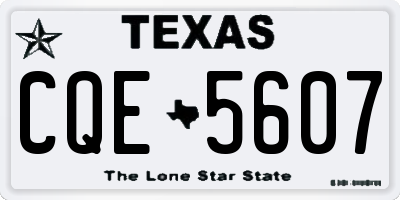 TX license plate CQE5607