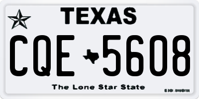 TX license plate CQE5608