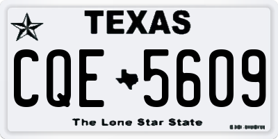 TX license plate CQE5609