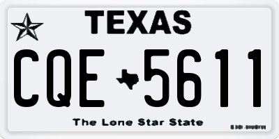 TX license plate CQE5611