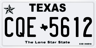 TX license plate CQE5612