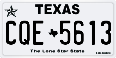 TX license plate CQE5613