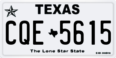 TX license plate CQE5615