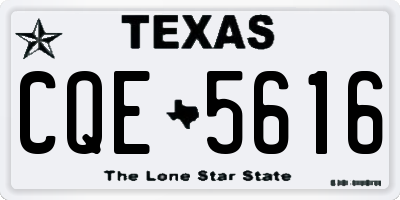 TX license plate CQE5616