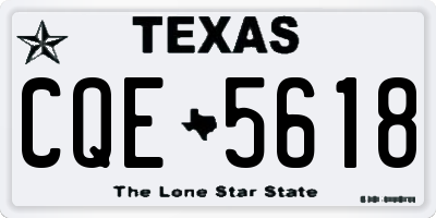 TX license plate CQE5618