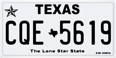 TX license plate CQE5619