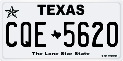 TX license plate CQE5620