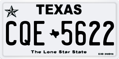 TX license plate CQE5622