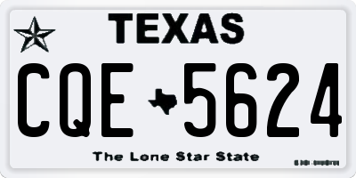 TX license plate CQE5624