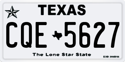 TX license plate CQE5627