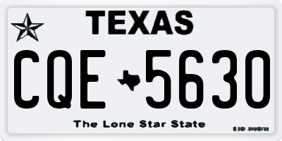 TX license plate CQE5630