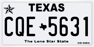 TX license plate CQE5631