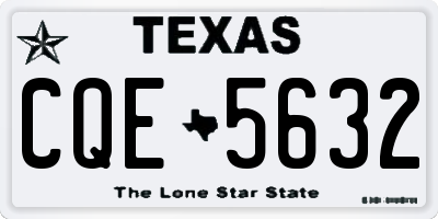 TX license plate CQE5632
