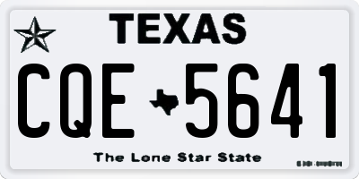 TX license plate CQE5641