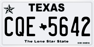 TX license plate CQE5642