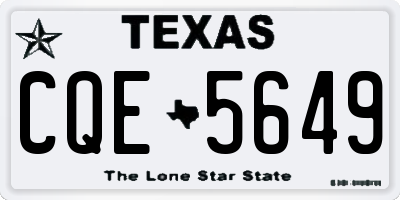 TX license plate CQE5649