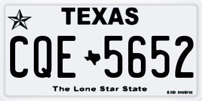 TX license plate CQE5652