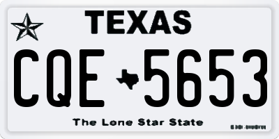 TX license plate CQE5653
