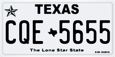 TX license plate CQE5655