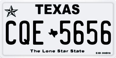 TX license plate CQE5656