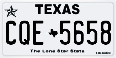 TX license plate CQE5658