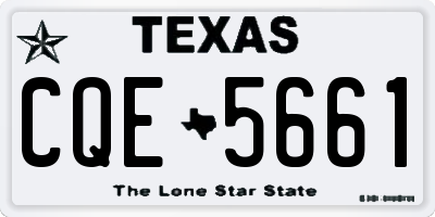 TX license plate CQE5661