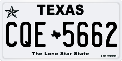 TX license plate CQE5662