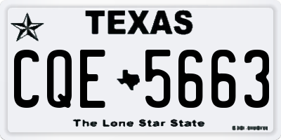 TX license plate CQE5663