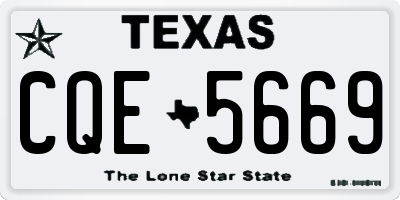 TX license plate CQE5669