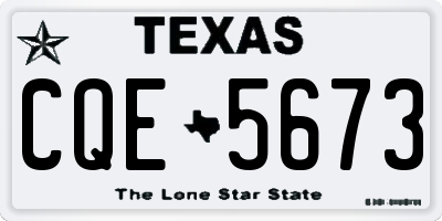 TX license plate CQE5673