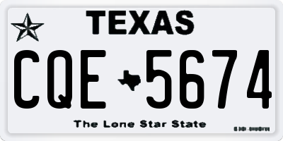TX license plate CQE5674