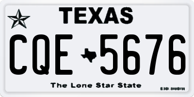 TX license plate CQE5676