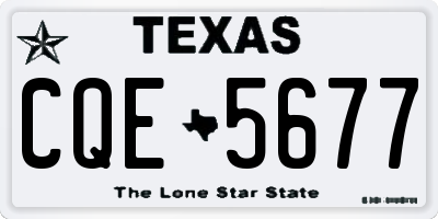 TX license plate CQE5677