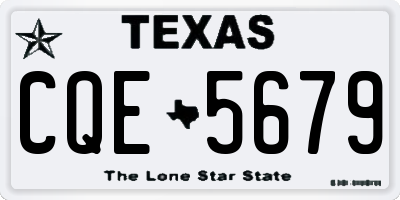 TX license plate CQE5679