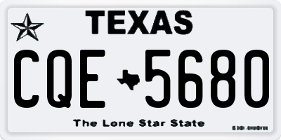 TX license plate CQE5680