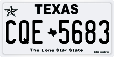 TX license plate CQE5683