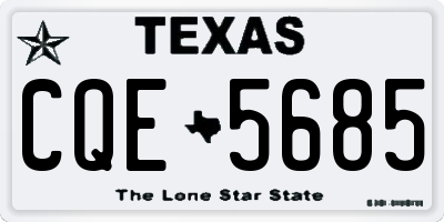 TX license plate CQE5685