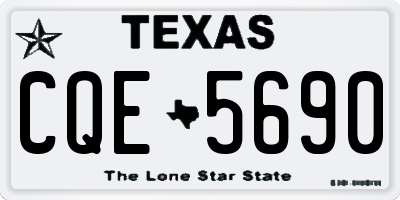 TX license plate CQE5690